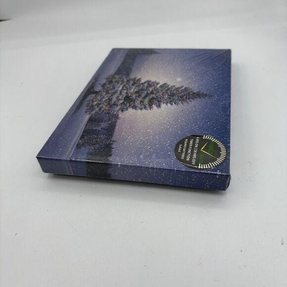 Oak Street Picture Art Canvas Light up 8.25"x 5.875" Christmas Tree Night B4 - Picture 6 of 10